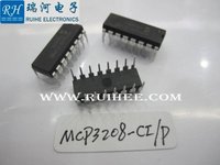 MCP3208-CI/P MICROCHI PDIP16 A/D Converters IC, only new and original 100%,  10pcs for hot sales.