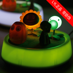 free shipping Intelligent energy-saving night light game Plants vs zombies bedside lamp led plug light(China (Mainland))