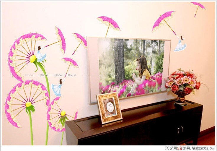 Removable Dandelion Home Garden Decoration cheap living room wall sticker ... Removable Dandelion Home Garden Decoration cheap living room wall sticker ...