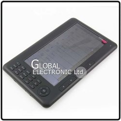 New hot Ebook Reader white black 4GB FM HD 7 inch TFT Screen MP3 MP4 MP5 VIDEO AUDIO 20pcs DHLfree shipping(China (Mainland))