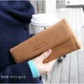 Wallet female multifunctional fashion long design wallet card holder solid color leather 1120
