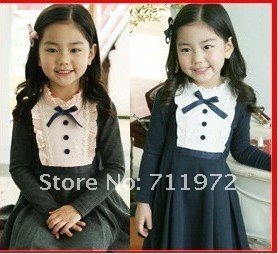 Navy Blue Lace Dress on Children S Dresses Girls Lace Skirt Coat   Dress 2 Pieces Suit Kids