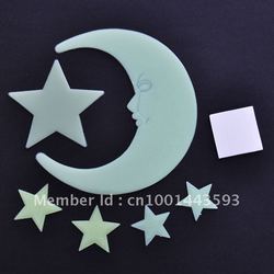 Luminous fluorescence light self-adhesive wall sticker for Halloween window Home house Decoration,10pcs/lot N1001(China (Mainland))