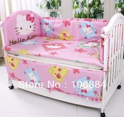 Hello kitty baby crib bedding set,children crib bedding sets, size 130*70/140*70, EMS Free Shipping(China (Mainland))