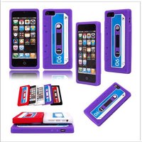 Cassette Style Silicon Case for iPhone 5   200pcs/lot Free shipipng by dhl
