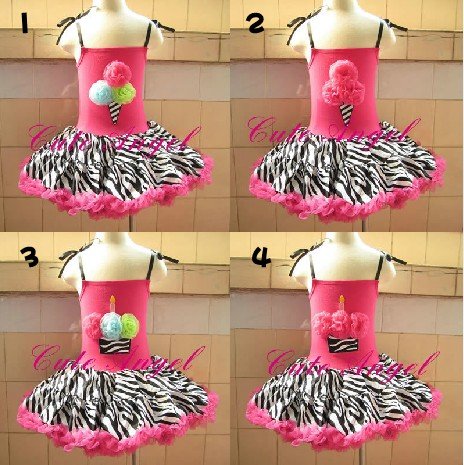 Zebra Birthday Cakes on Braces Zebra Birthday Cup Cake Princess Pettiskirt Pom Ballerina Dress