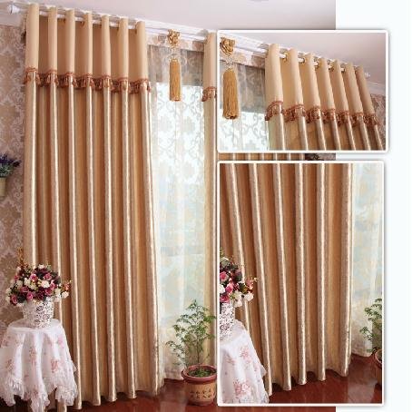 Free shipping! window custom blackout elegant living room curtains, satin embossed shade cloth,L012(China (Mainland))