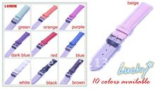 Best price Wholesale Lots 40pcs 18mm leather imitation Bamboo grain Watch Bands colourful 10 colour available