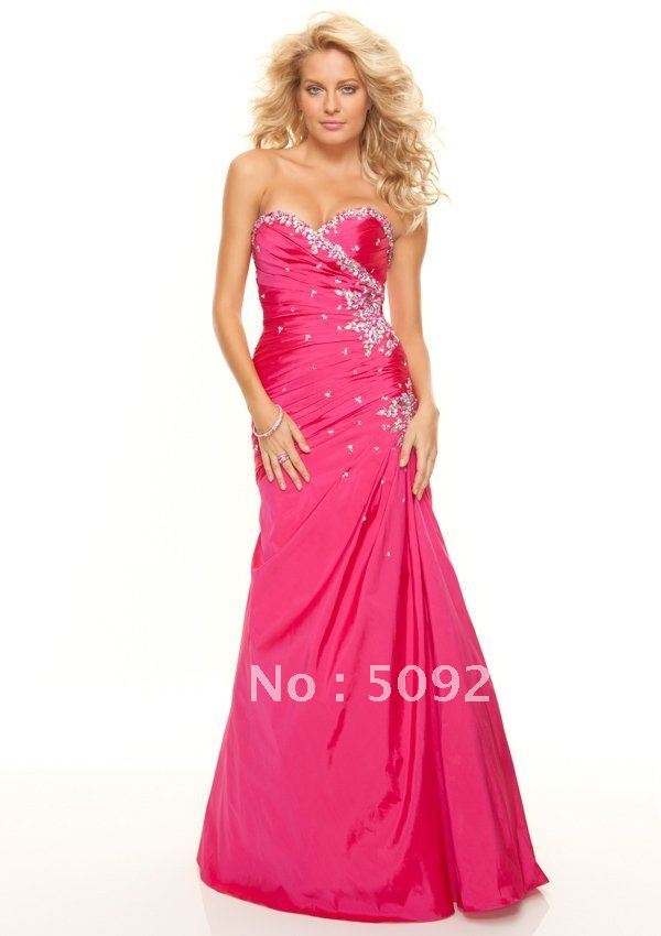 Hot Pink Prom Dresses Cheap Piece. hot