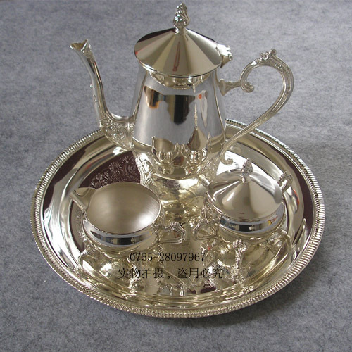 Silveriness 4 coffee pot set pot cup milk sugar bowl pallet fashion decoration b065(China (Mainland))