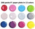You pick up colors 23cm/9inch diameter Premium glossy quality Polka Dot Polkadot Spotty Party Paper plate 1800pcs/lot Free ship
