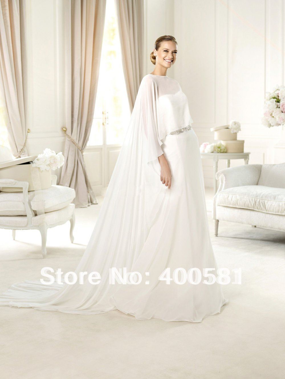 cape wedding dresses