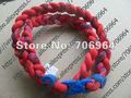 New arrival Baseball Atlanta BRAVES 3 Rope Braided football football Tornado Titanium Necklaces ,no box only necklace