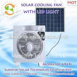 Solar Charge Box Fan With LED Light(China (Mainland))