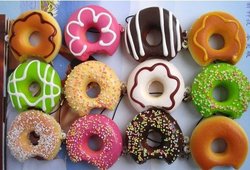 Wholesale Free Shipping mobile phone strap Donut squishy charm Cute bread pendant fashion cute promotion gift 30pc/lot,sg001(China (Mainland))