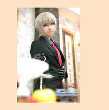 Miketsukami soushi~Silvery short straight of men’s anime cosplay costume wig synthetic cos hair.Free shipping