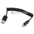 3ft 1M Spring Coiled USB 2.0 Male A to Mini USB B 5 Pin Data Sync Charger Cable   [23682|01|01](China (Mainland))