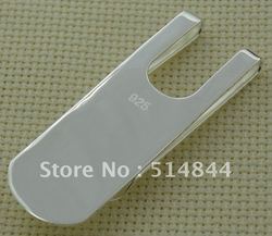 MP8006 Free Shipping Silver Plated Money Clip , Economic, High Quality, Wholesale & Retail, Charmhouse Accept Mix Order(China (Mainland))