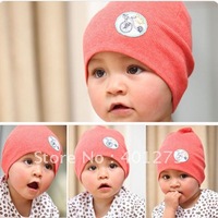 2012 Kocotree New Baby Cotton Fits Hats Cartoon Bicycle Sign on Children Wool Hat 50pcs/lot