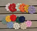 Free Shipping Round 4.3 inch  Hand made crochet Sunflower doilies - diameter :10-12cm