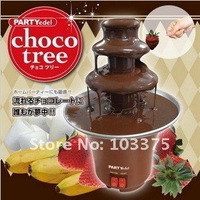 Free Shipping Chocolate Fondue Fountain With 3 Tier Tower 220V 50Hz PC Electronic Component Great Gift For Chocolate Maker