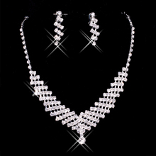 The bride necklace marriage accessories rhinestone bride chain sets necklace jewelry 5086