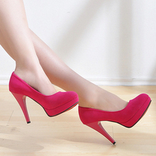 2012 spring and summer elegant gentlewomen exquisite nubuck leather shallow mouth platform ultra high heels women’s single shoes