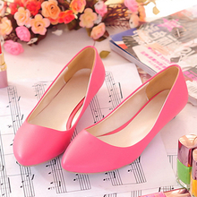 2012 xiaxin female shoes brief casual shallow mouth small pointed toe low-heeled shoes plus size