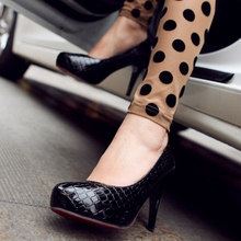 2012 xiaxin single shoes sexy stone pattern shallow mouth small pointed toe high-heeled shoes plus size