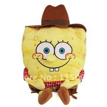 Free Shipping Cute SpongeBob Squarepants With Hat Plush Doll Stuffed Toy 16" New Retail(China (Mainland))