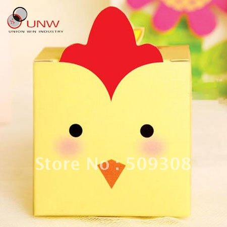 500pcs/lot, Chinese Zodiac Rooster design wholesale wedding invitation box, chocolate gift box(China (Mainland))