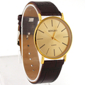 Golden Fashion Luxury Gentle Men's Man Leather Band Quartz Wrist Watches, Xmas Gifts, Free Shipping and Drop shipping