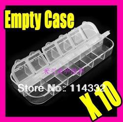 free shipping 10 pieces/lot Multipurpose 12 grid plastic storage box Jewelry Beads Display&Storage Boxes(China (Mainland))