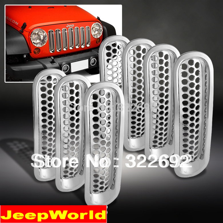 Chrome grille inserts jeep #5