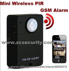Free Shipping NEW Wireless GSM SIM Card Device Home Security PIR Sensor Alarm 2sets/lot(China (Mainland))