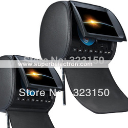 universal 9" inch car headrest DVD player with USB/SD,32 bit Game,IR,FM,TV(optional), lcd headrest monitor),ZIPPER COVER,888(China (Mainland))