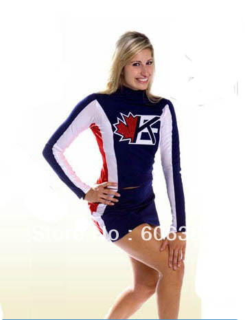 uniform cheerleader outfit long sleeve top+skirt metallic gold navy ... uniform cheerleader outfit long sleeve top+skirt metallic gold navy ...