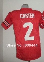 Free Shipping,Authentic College Football Jersey,Ohio State Buckeyes #2 Cris Carter jersey,Embroidery logos,size M-3XL(China (Mainland))