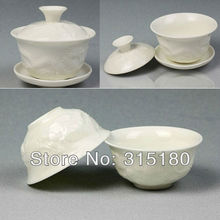 Promotion Boutique Jade Porcelain Kung Fu Tea Set Dehua Tea Sets with 14 pcs Wholesale and