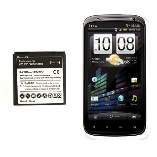 S5Y New Li-ion Battery 1800mAh For HTC Cell Phone EVO 3D Free Shipping(China (Mainland))