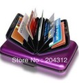 60 PCS/LOT Free shipping 8 color in stock Aluminum Credit card cases,credit card Wallet  L01
