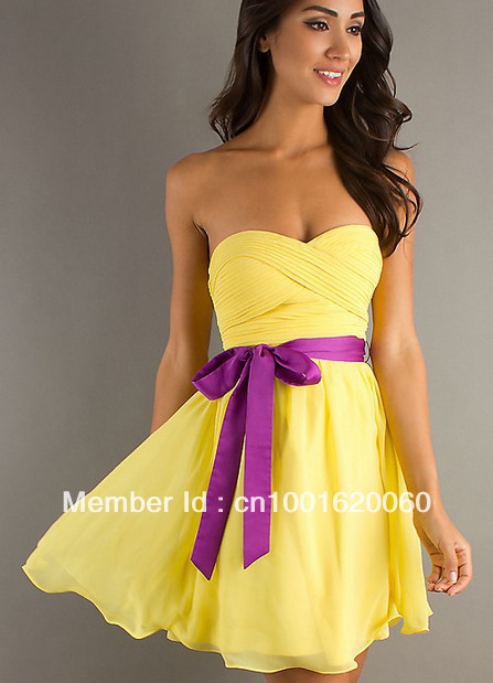 2013-simple-sweetheart-yellow-and-purple-ribbon-chiffon-prom-dress ...