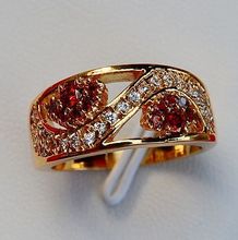 Free Shipping New Wholesale and retail Charming Ruby ring in 14KT yellow gilded