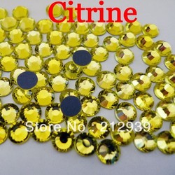 Discounted Fashion Glister SS20(4.6-4.8MM) Citrine 1440Pcs A Lot DMC Crystal Hot-Fix Rhinestones Flatback Round Shape Accessory!(China (Mainland))