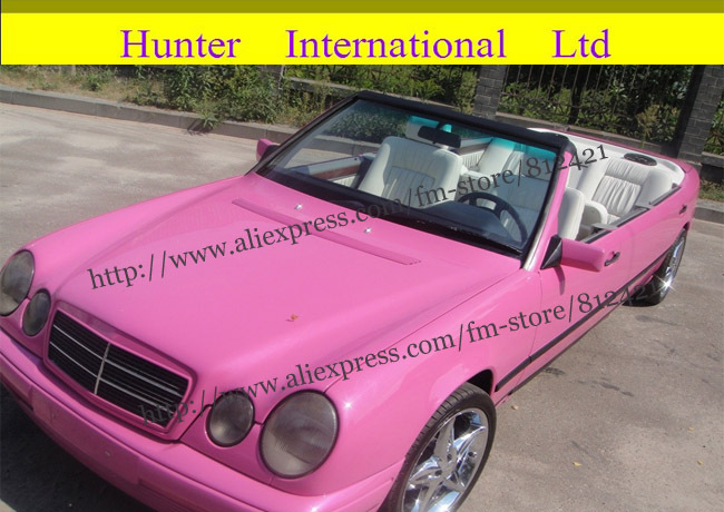 Popualr coclor pink Good quality free shipping 1.52*30M glossy gold car wrap vinyl with air free bubble(China (Mainland))