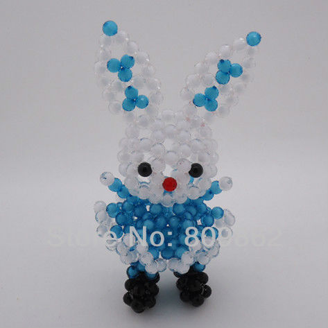 Unique Creative Acrylic Bead Handmade Rabbit /Hare Toy, Wholesale(China (Mainland))
