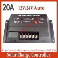 Led display 20A PWM solar Charge Controller CM2024,12/24V Auto work Solar Panel Charge Regulator Controllers