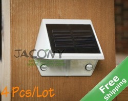 Solar Wall-Mounted Light Solar Wall Light+ 100%solar powred+2 bright led bulbs+4pcs/lot+Free shipping(China (Mainland))