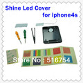 Hot Sale Fashion Luminescent LED Light Mod Kit Glowing Back Cover Case for iPhone 4S DA0113