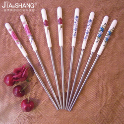 Stainless steel chopsticks solid set lovers chopsticks bone china chopsticks japanese style chopsticks gift box set(China (Mainland))